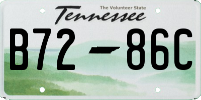 TN license plate B7286C