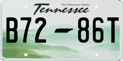 TN license plate B7286T