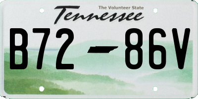 TN license plate B7286V