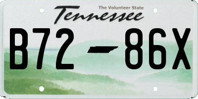 TN license plate B7286X