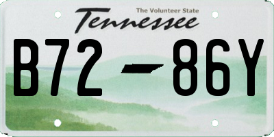 TN license plate B7286Y