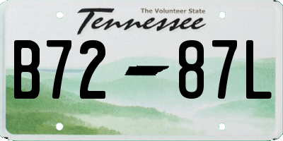 TN license plate B7287L