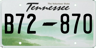 TN license plate B7287O