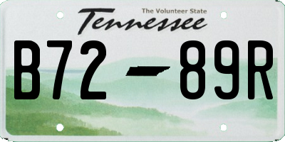 TN license plate B7289R