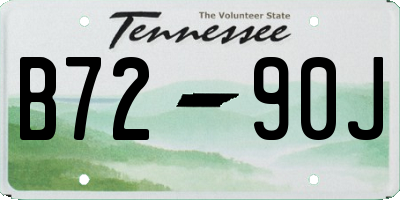 TN license plate B7290J