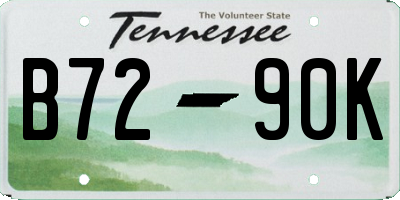 TN license plate B7290K