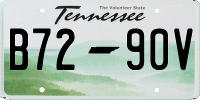 TN license plate B7290V