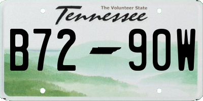 TN license plate B7290W