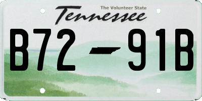 TN license plate B7291B