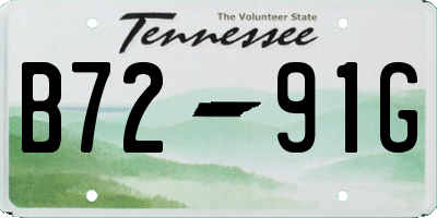 TN license plate B7291G