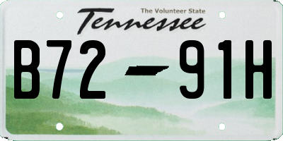TN license plate B7291H