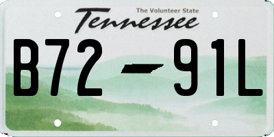TN license plate B7291L