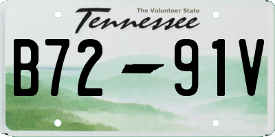 TN license plate B7291V