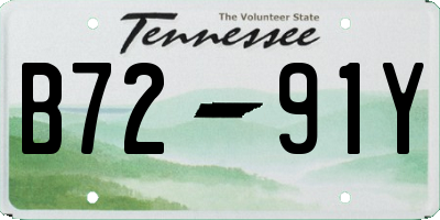 TN license plate B7291Y