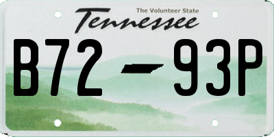 TN license plate B7293P
