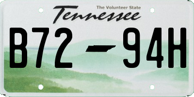 TN license plate B7294H
