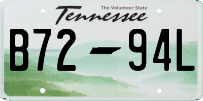TN license plate B7294L