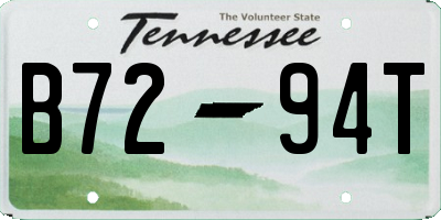 TN license plate B7294T