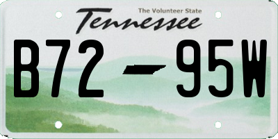 TN license plate B7295W