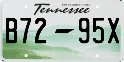 TN license plate B7295X