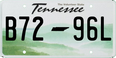 TN license plate B7296L