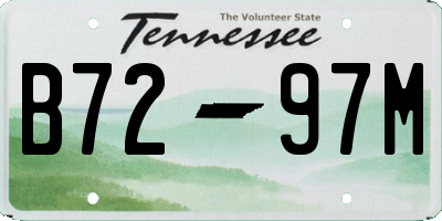 TN license plate B7297M