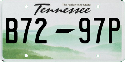 TN license plate B7297P
