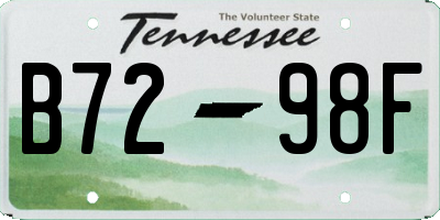 TN license plate B7298F