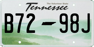 TN license plate B7298J