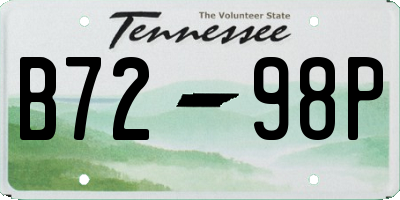 TN license plate B7298P
