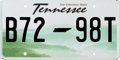TN license plate B7298T