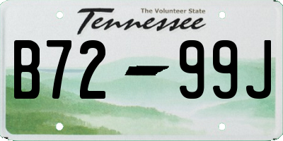 TN license plate B7299J
