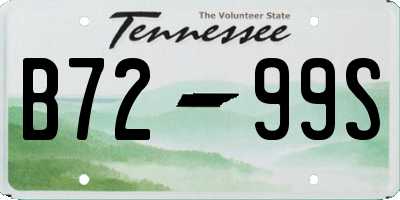 TN license plate B7299S