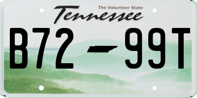 TN license plate B7299T