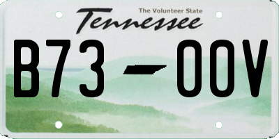 TN license plate B7300V