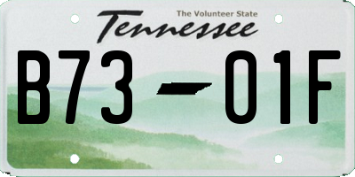 TN license plate B7301F
