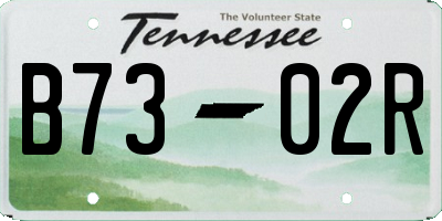 TN license plate B7302R