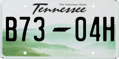 TN license plate B7304H