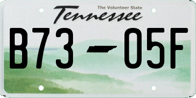 TN license plate B7305F