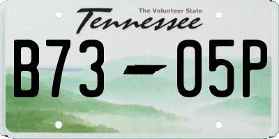 TN license plate B7305P