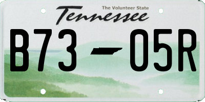 TN license plate B7305R
