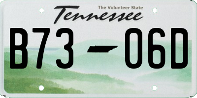 TN license plate B7306D