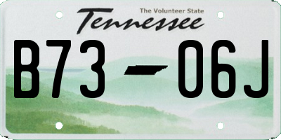 TN license plate B7306J