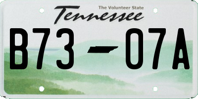 TN license plate B7307A