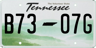 TN license plate B7307G