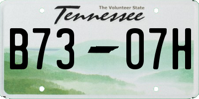 TN license plate B7307H