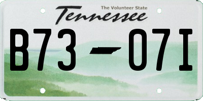 TN license plate B7307I