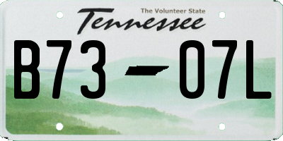 TN license plate B7307L