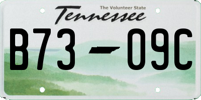 TN license plate B7309C