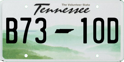 TN license plate B7310D